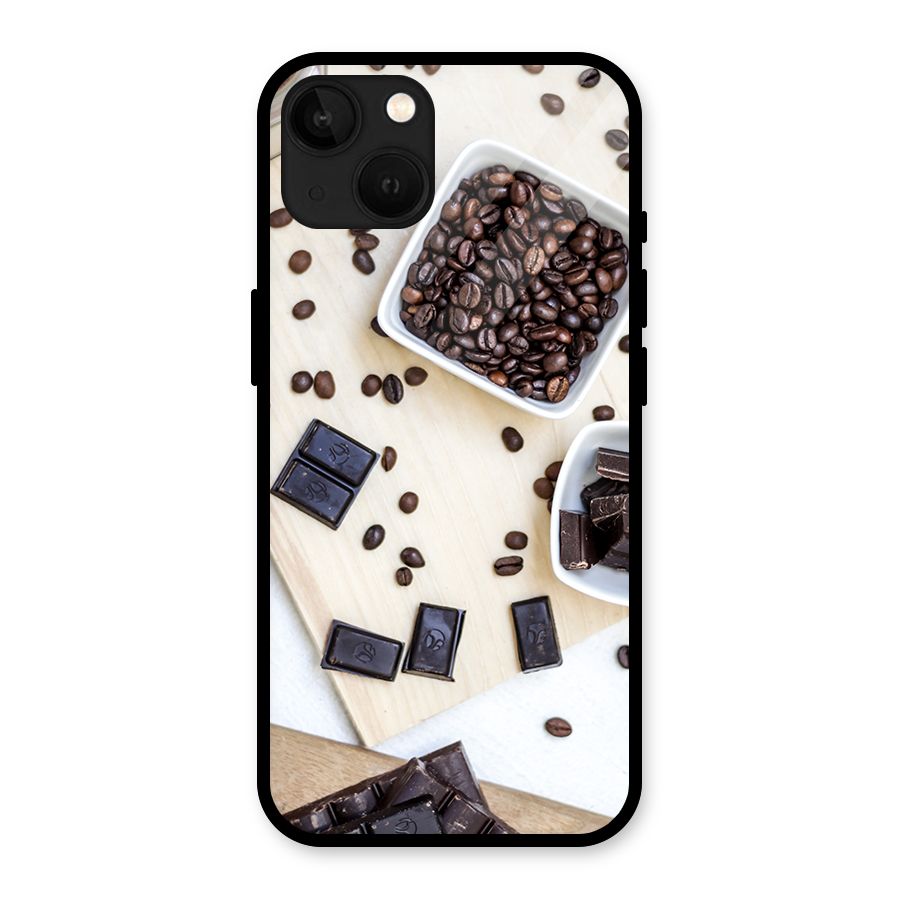 Coffee Beans and Chocolate Glass Back Case for iPhone 13