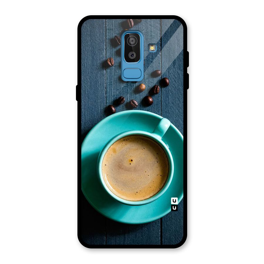 Coffee Beans and Cup Glass Back Case for Galaxy J8