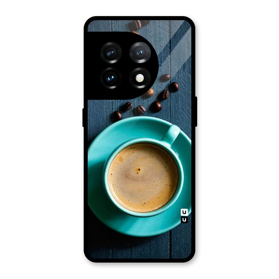 Coffee Beans and Cup Glass Back Case for OnePlus 11
