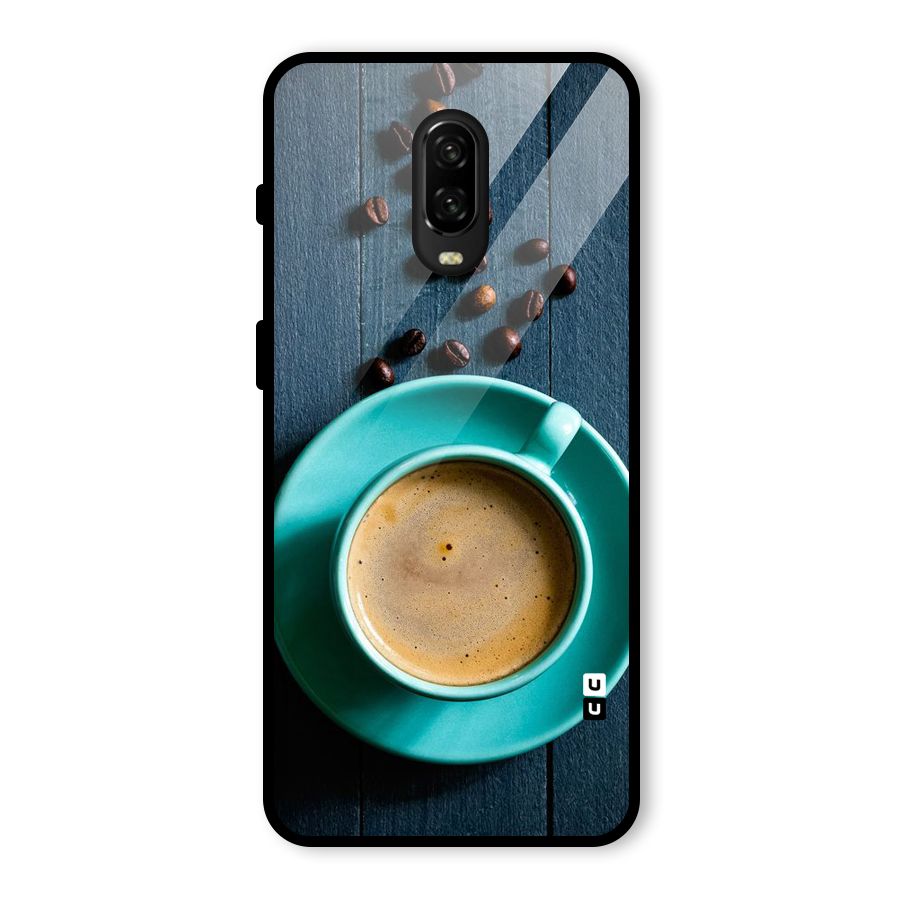 Coffee Beans and Cup Glass Back Case for OnePlus 6T