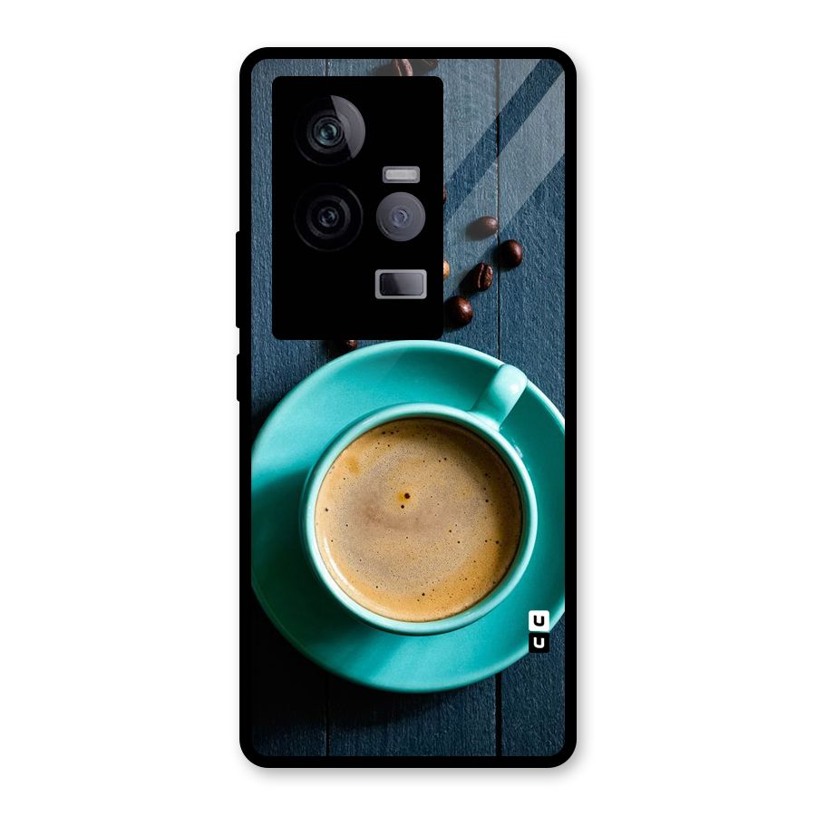 Coffee Beans and Cup Glass Back Case for Vivo iQOO 11 5G