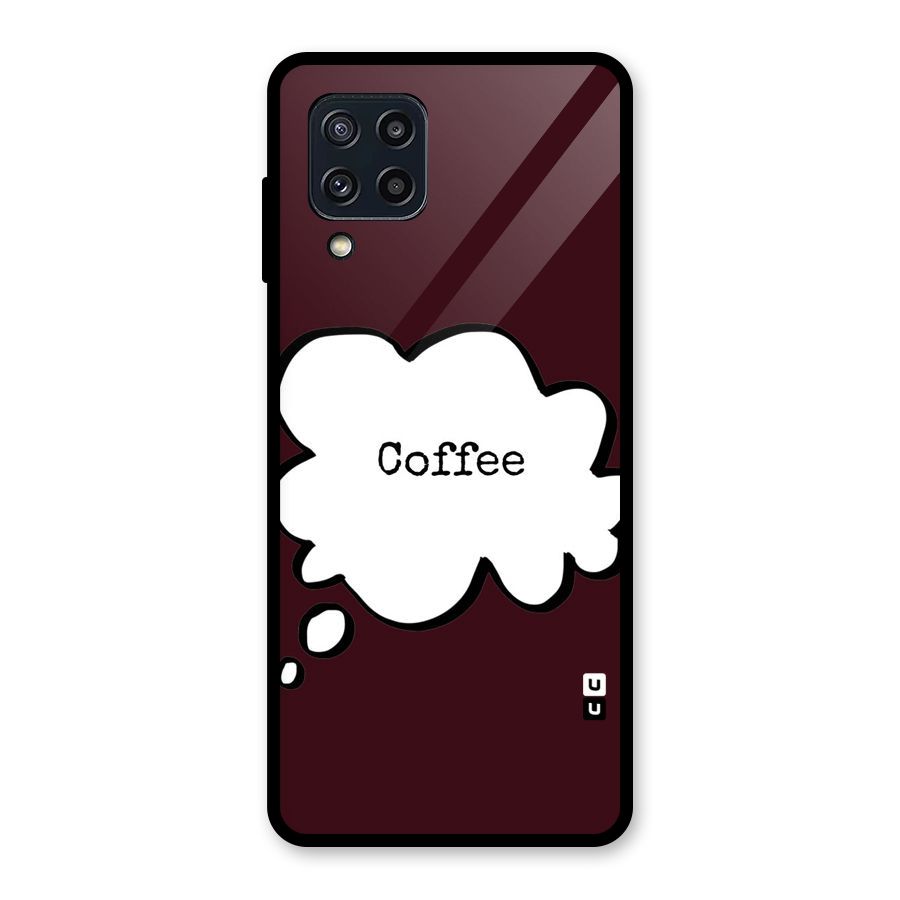 Coffee Bubble Glass Back Case for Galaxy M32