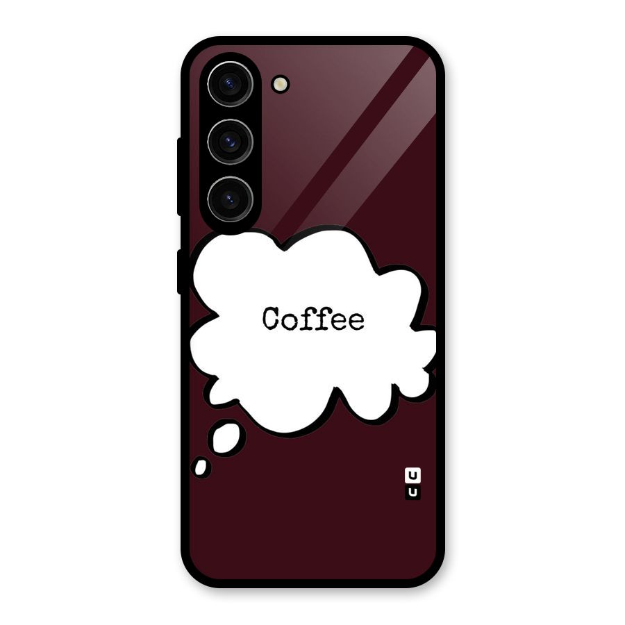 Coffee Bubble Glass Back Case for Galaxy S23