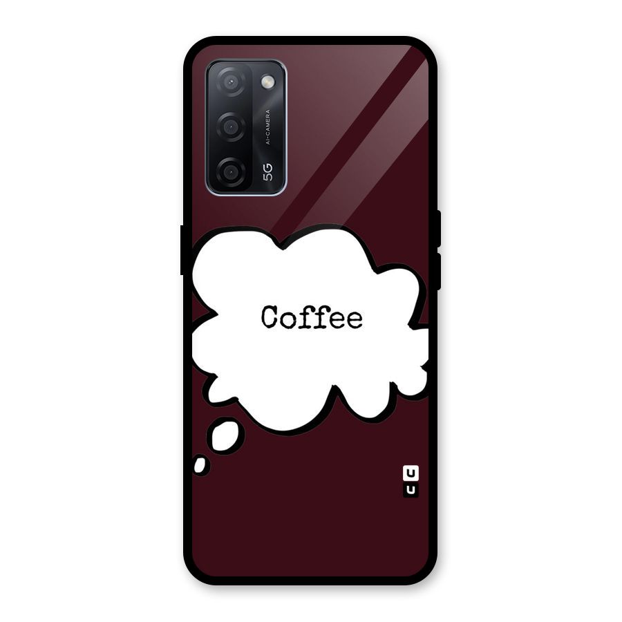 Coffee Bubble Glass Back Case for Oppo A53s 5G