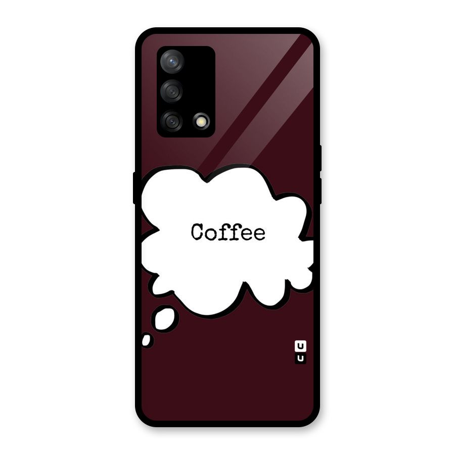 Coffee Bubble Glass Back Case for Oppo F19