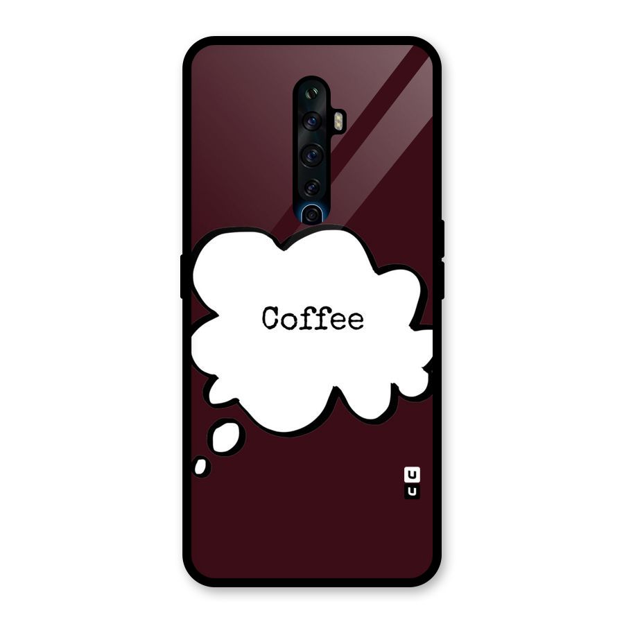 Coffee Bubble Glass Back Case for Oppo Reno2 F