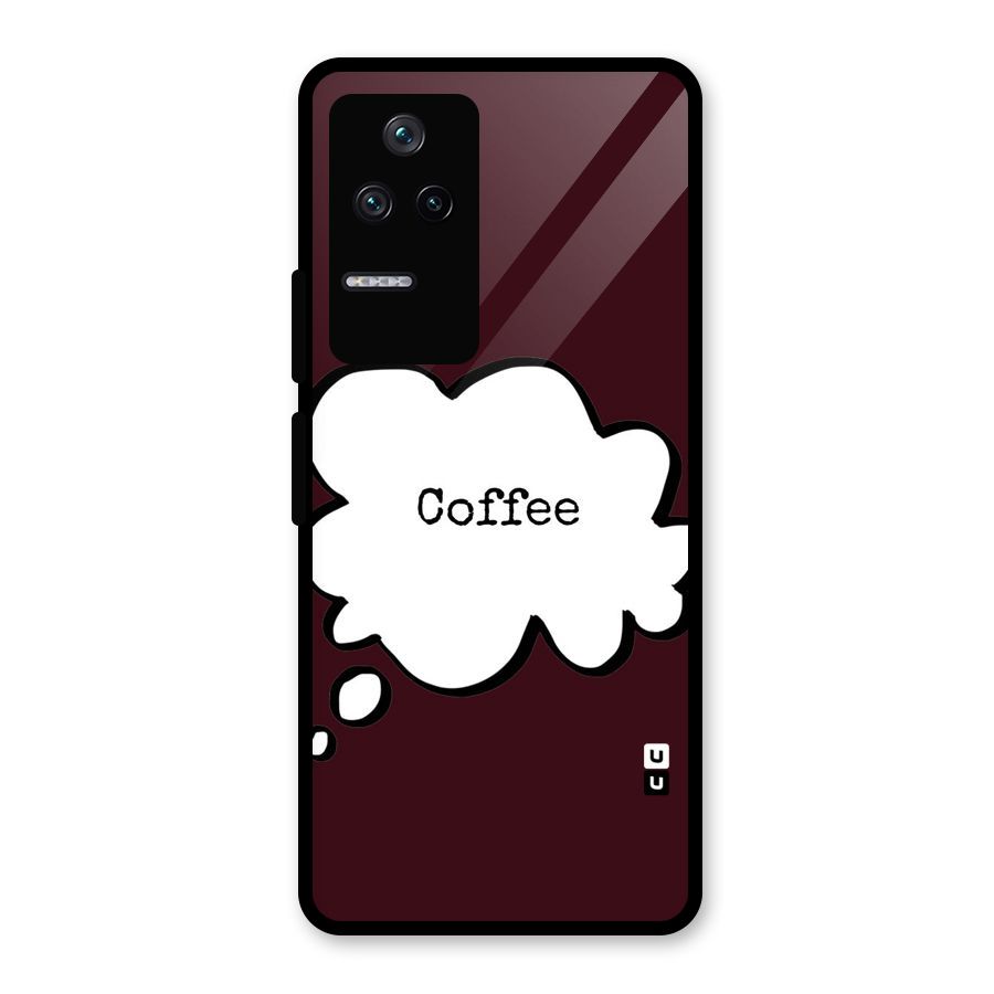 Coffee Bubble Glass Back Case for Poco F4 5G