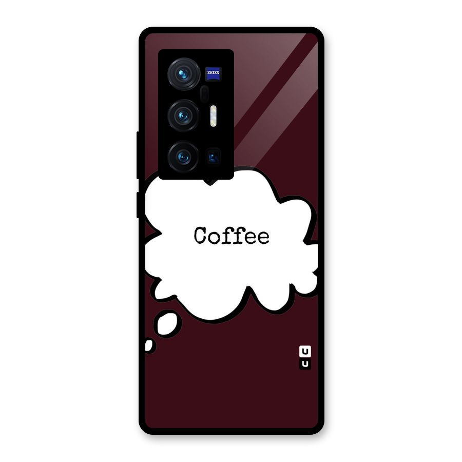 Coffee Bubble Glass Back Case for Vivo X70 Pro Plus