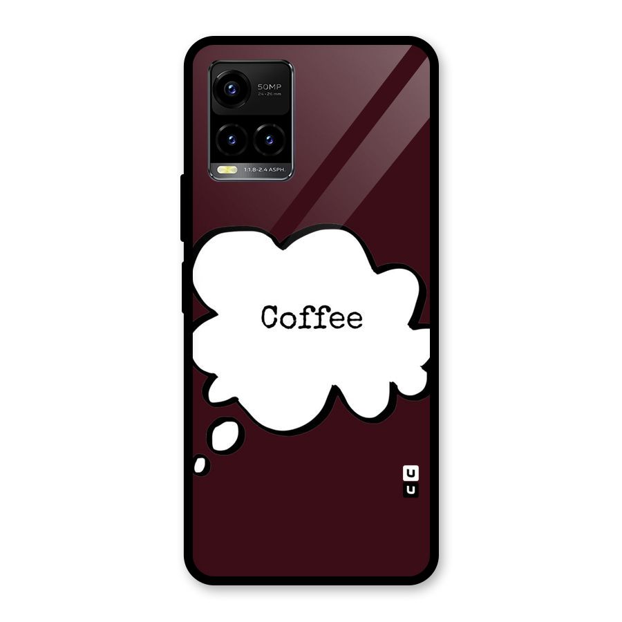 Coffee Bubble Glass Back Case for Vivo Y21A