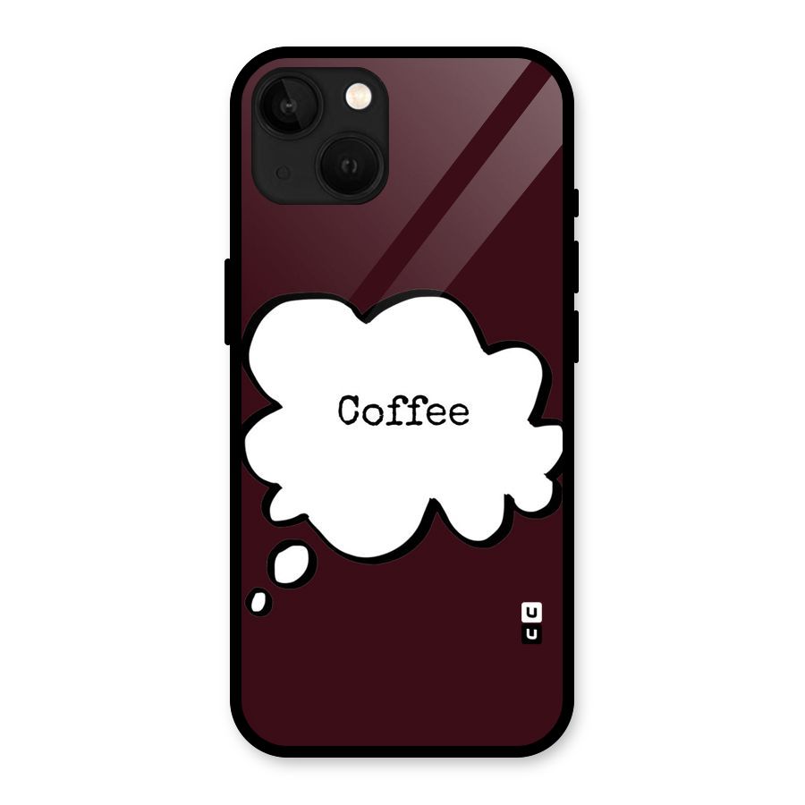 Coffee Bubble Glass Back Case for iPhone 13