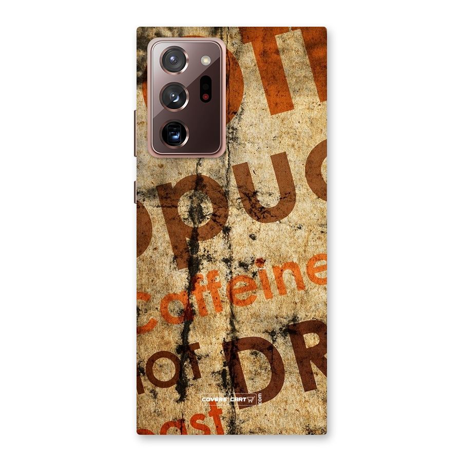 Coffee Caffeine Back Case for Galaxy Note 20 Ultra