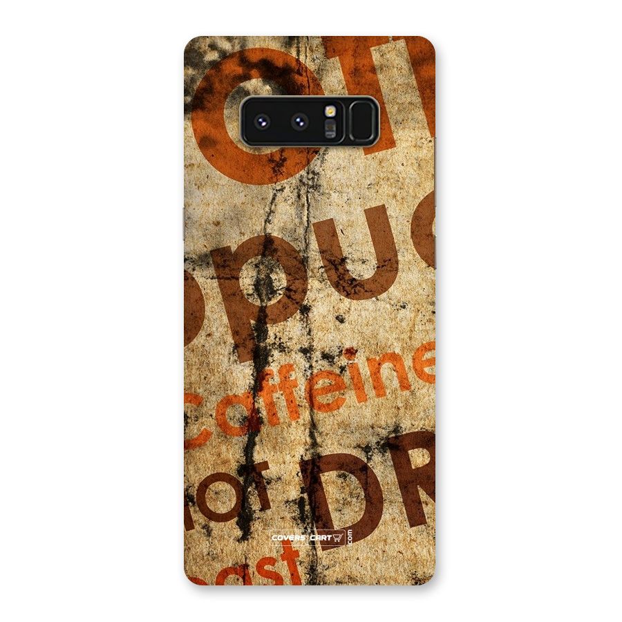 Coffee Caffeine Back Case for Galaxy Note 8