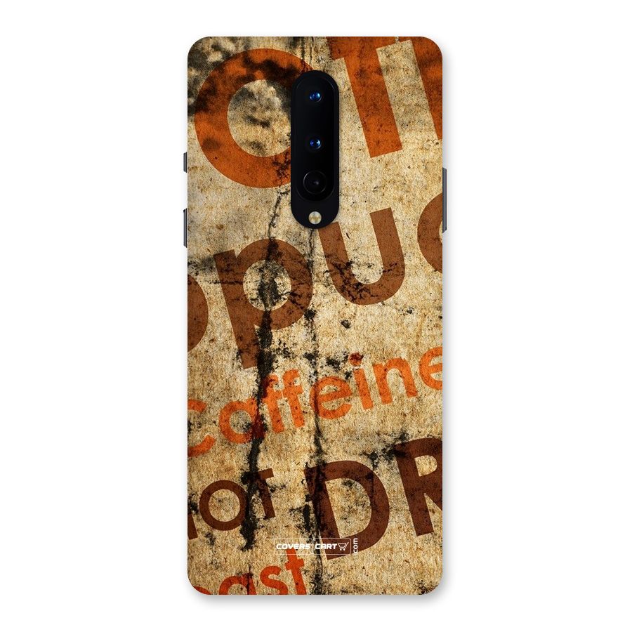 Coffee Caffeine Back Case for OnePlus 8