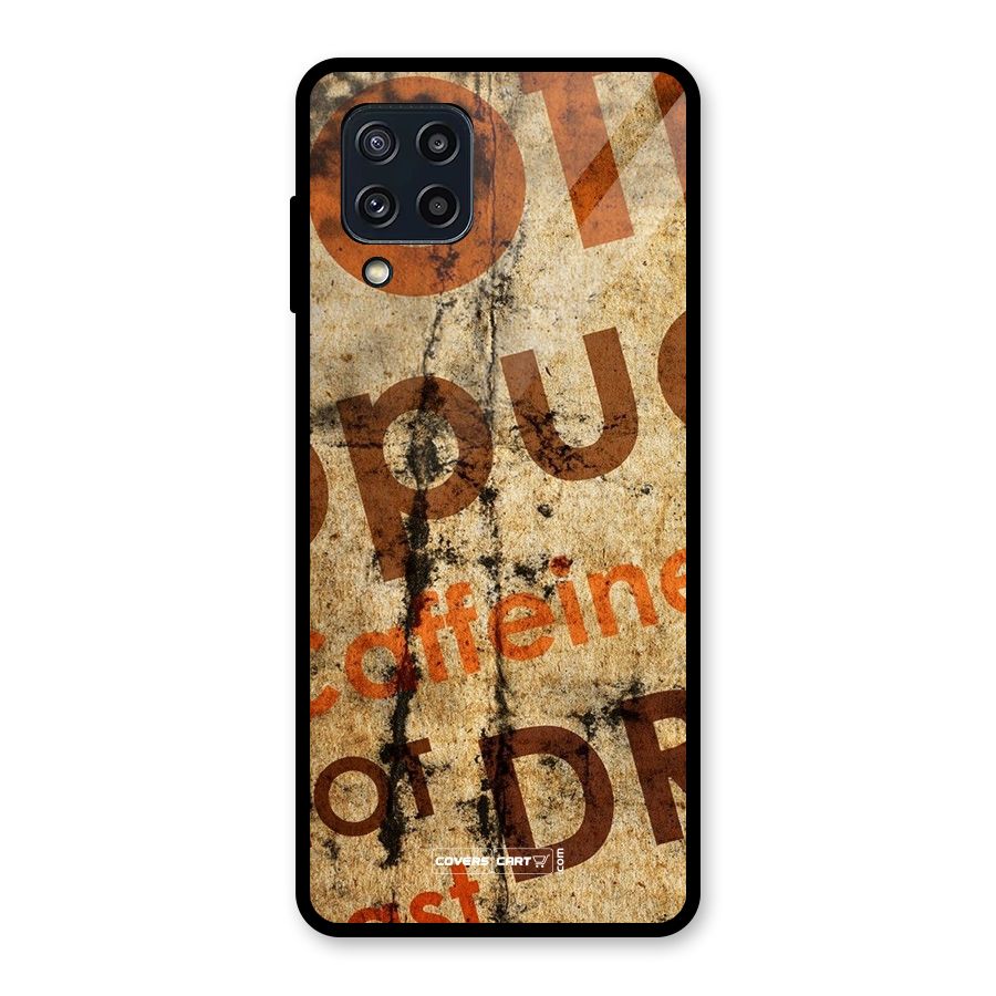 Coffee Caffeine Glass Back Case for Galaxy M32