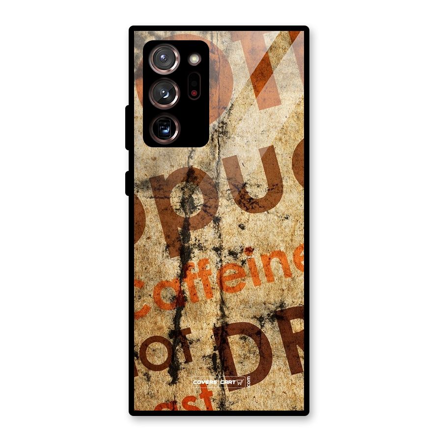 Coffee Caffeine Glass Back Case for Galaxy Note 20 Ultra 5G