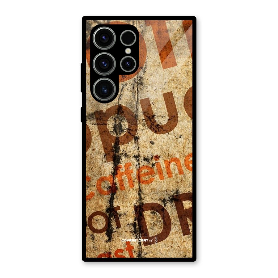Coffee Caffeine Glass Back Case for Galaxy S23 Ultra