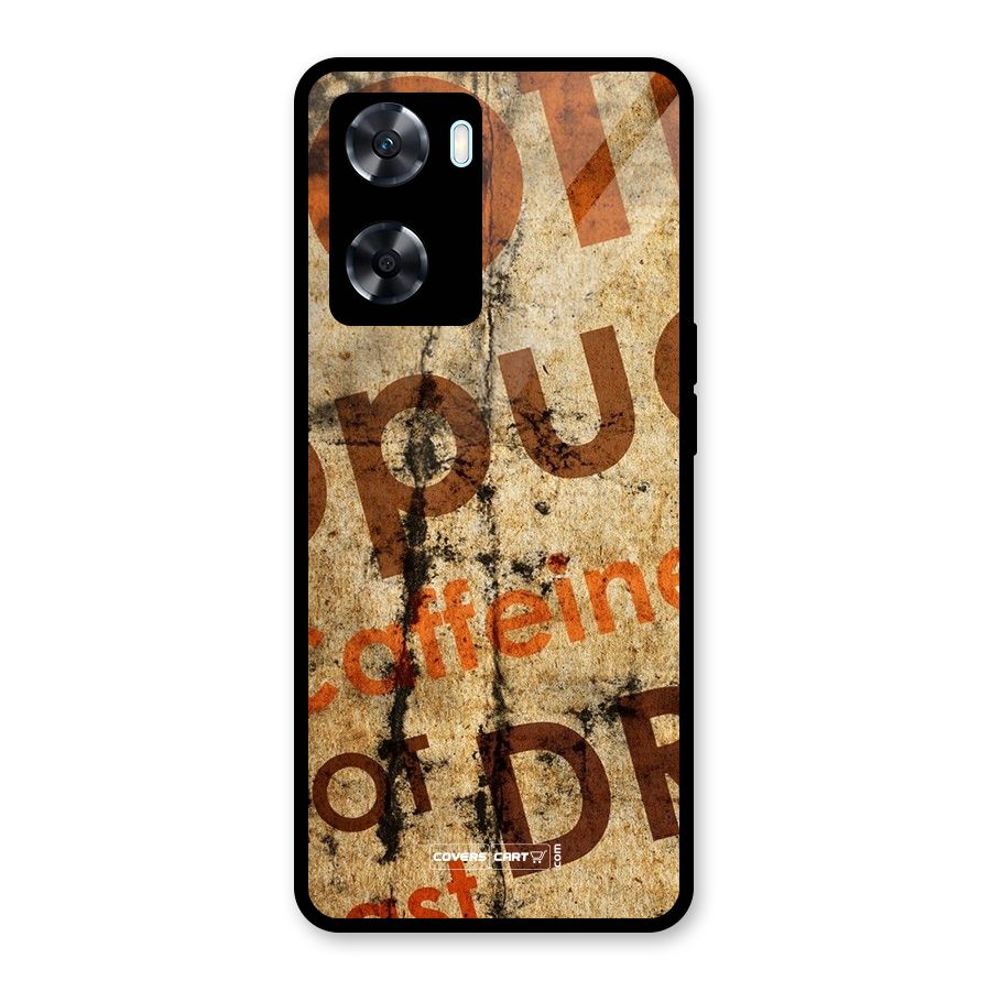 Coffee Caffeine Glass Back Case for Oppo A77