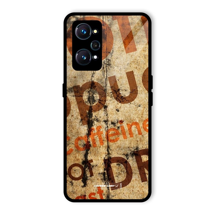Coffee Caffeine Glass Back Case for Realme GT 2
