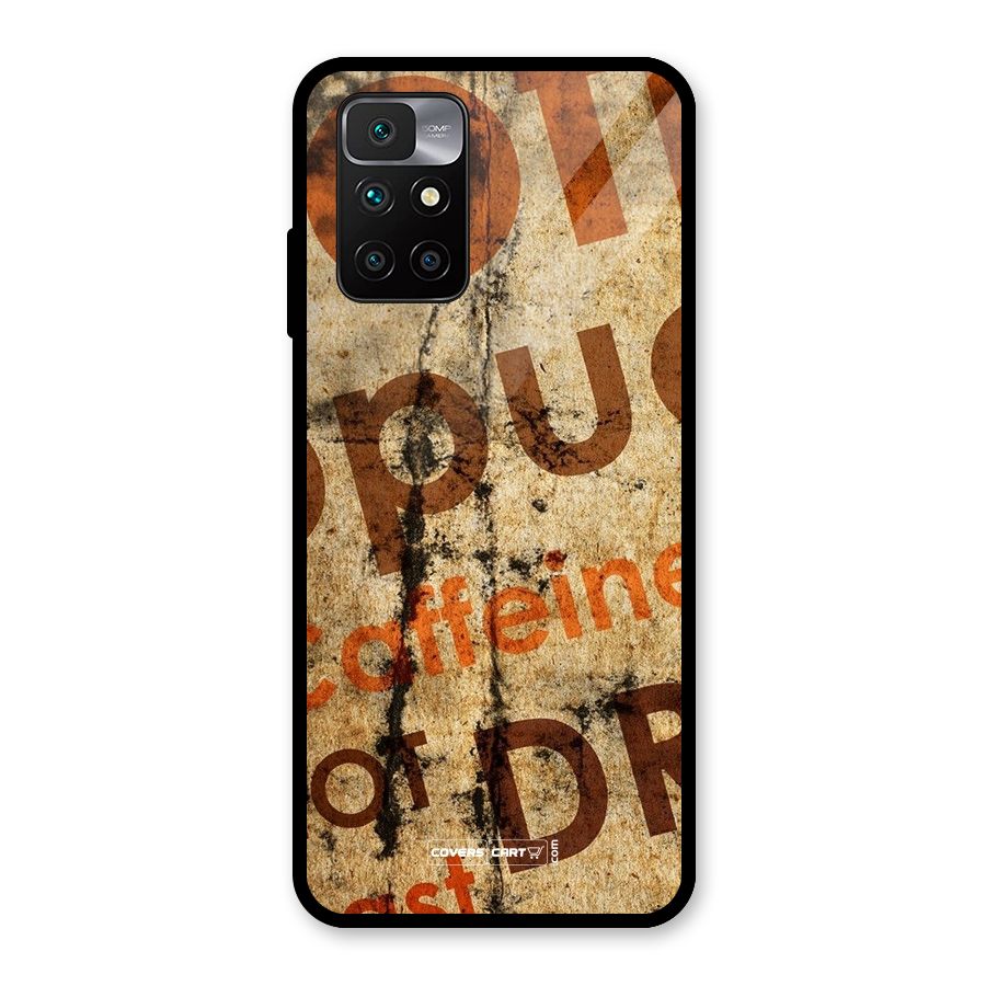Coffee Caffeine Glass Back Case for Redmi 10 Prime