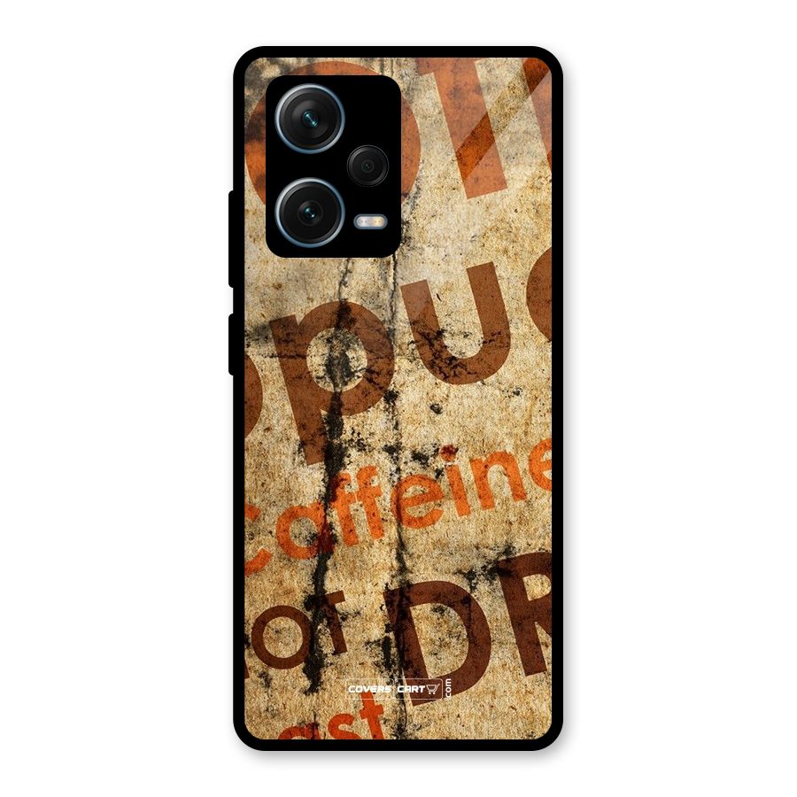 Coffee Caffeine Glass Back Case for Redmi Note 12 Pro Plus 5G