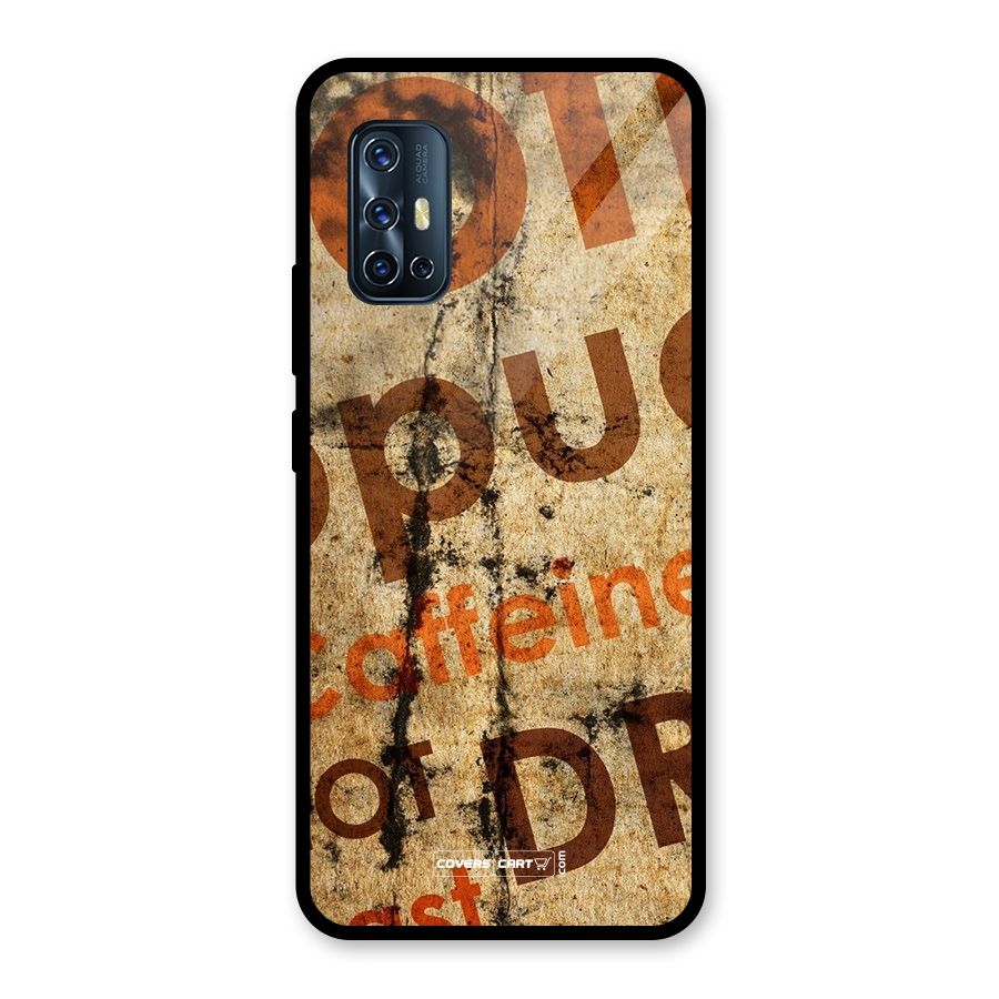 Coffee Caffeine Glass Back Case for Vivo V17