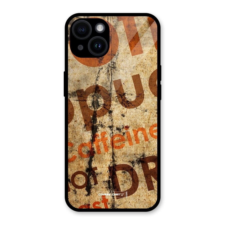 Coffee Caffeine Glass Back Case for iPhone 14