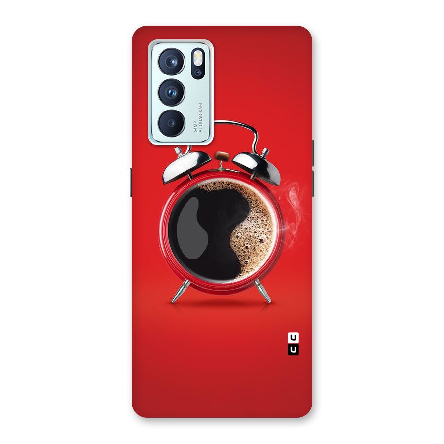 Coffee Clock Back Case for Oppo Reno6 Pro 5G