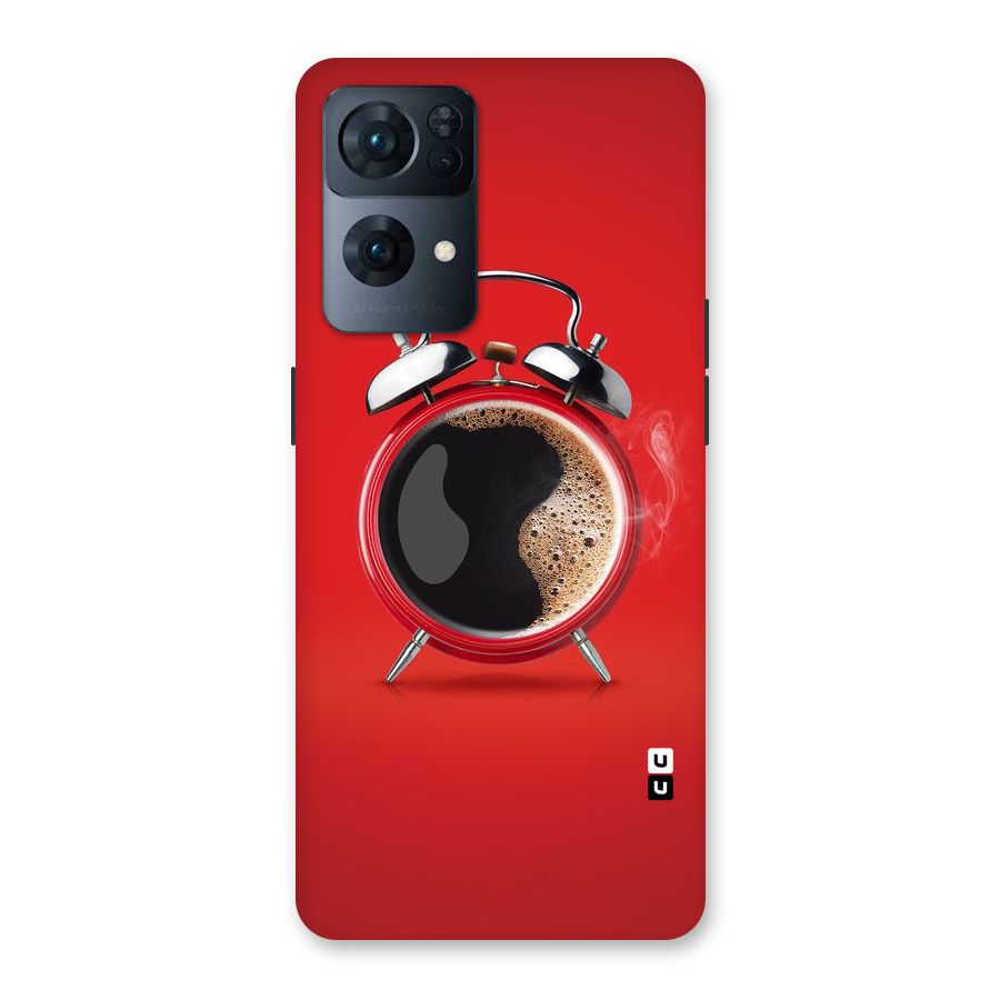Coffee Clock Back Case for Oppo Reno7 Pro 5G