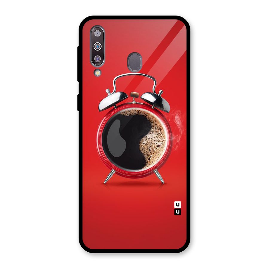 Coffee Clock Glass Back Case for Galaxy M30