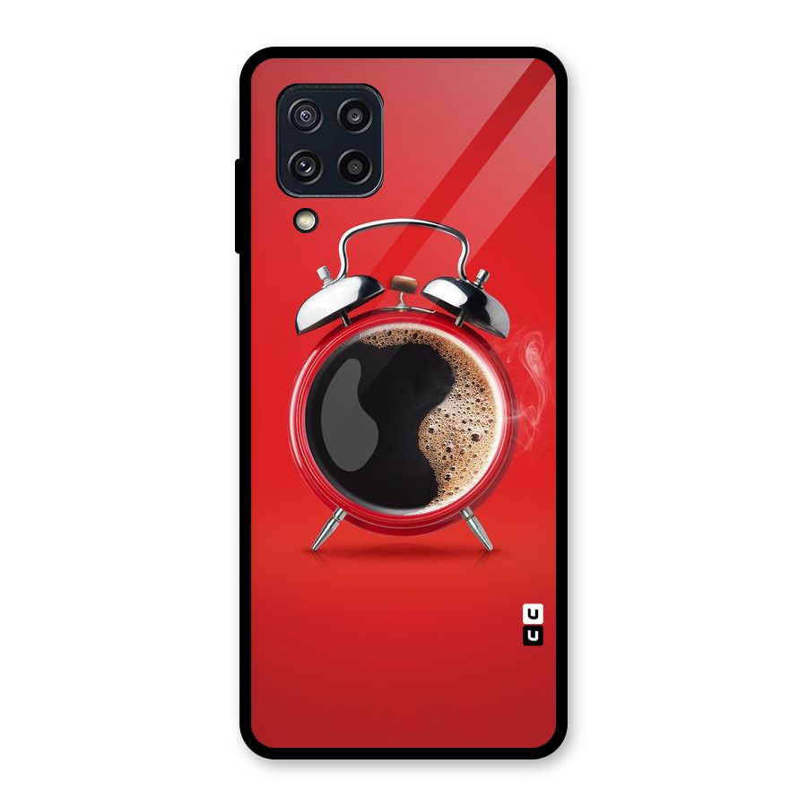 Coffee Clock Glass Back Case for Galaxy M32