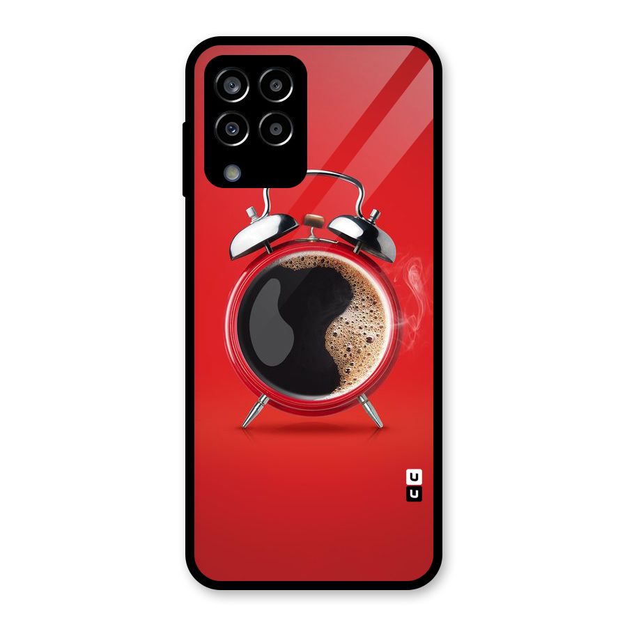 Coffee Clock Glass Back Case for Galaxy M33