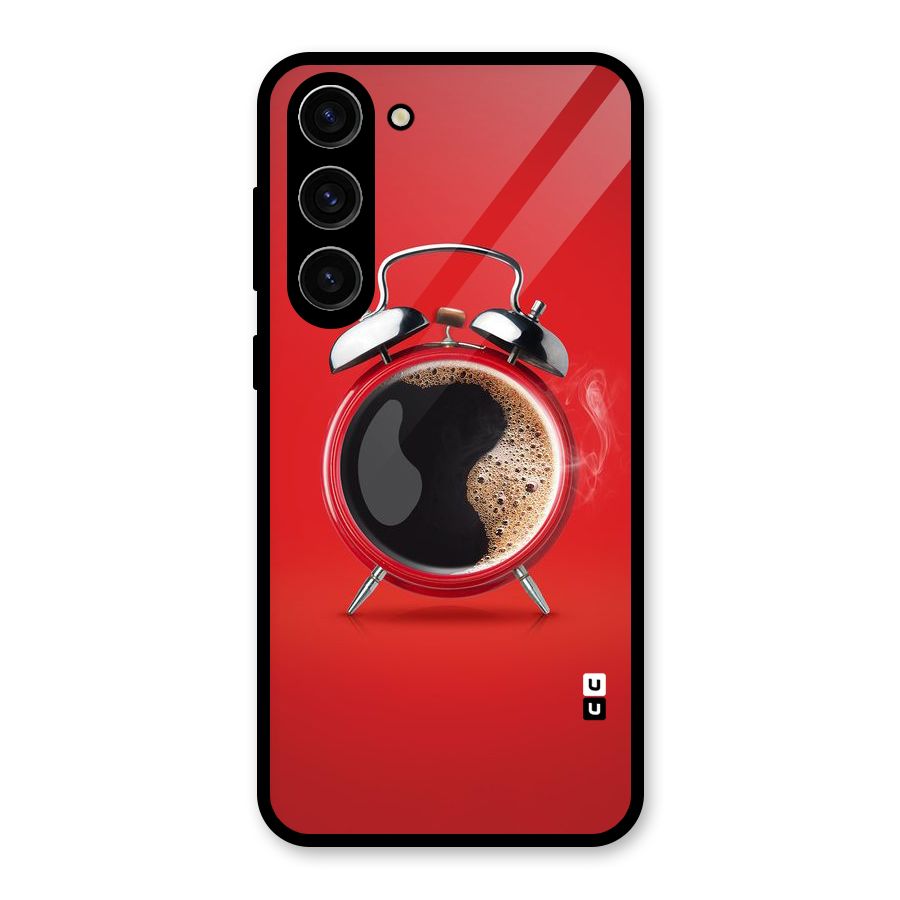 Coffee Clock Glass Back Case for Galaxy S23 Plus