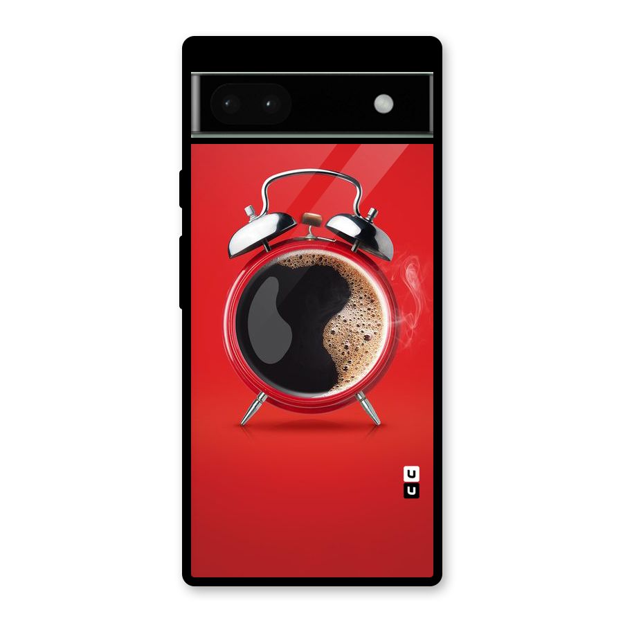 Coffee Clock Glass Back Case for Google Pixel 6a