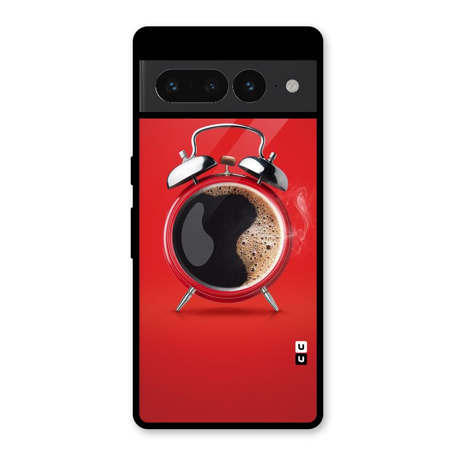 Coffee Clock Glass Back Case for Google Pixel 7 Pro