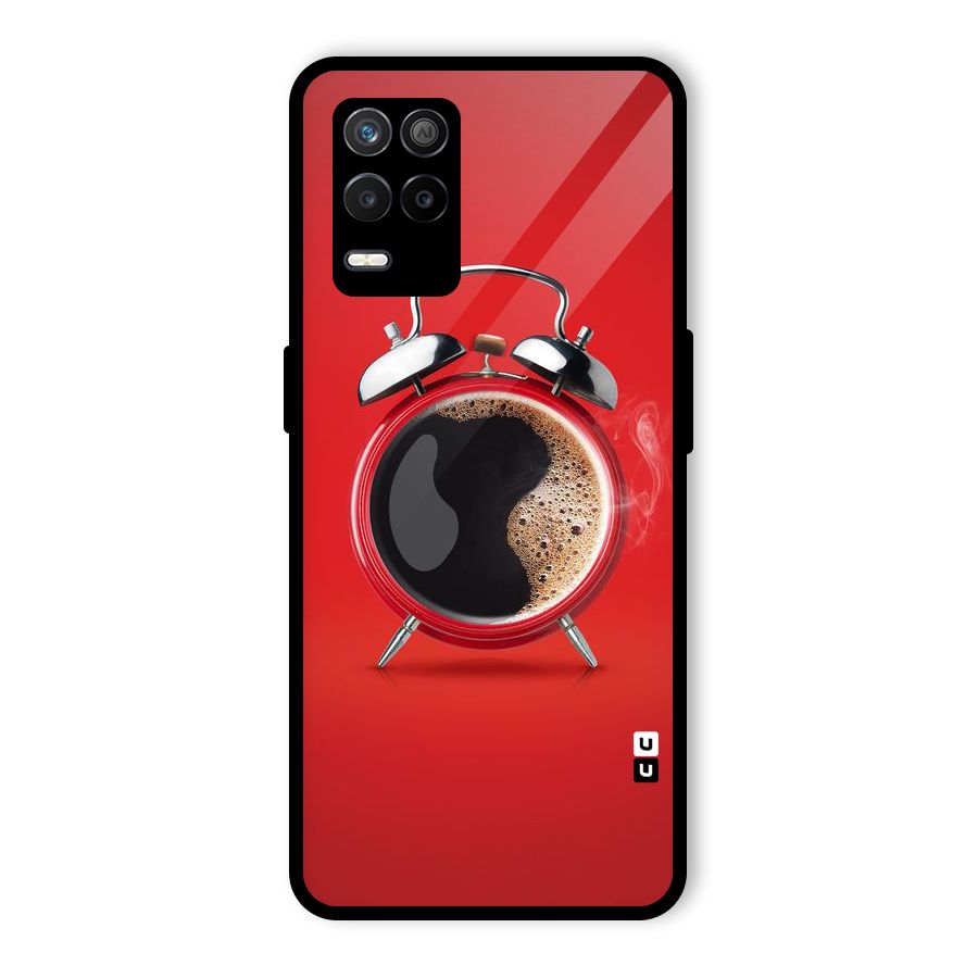 Coffee Clock Glass Back Case for Realme 8 5G