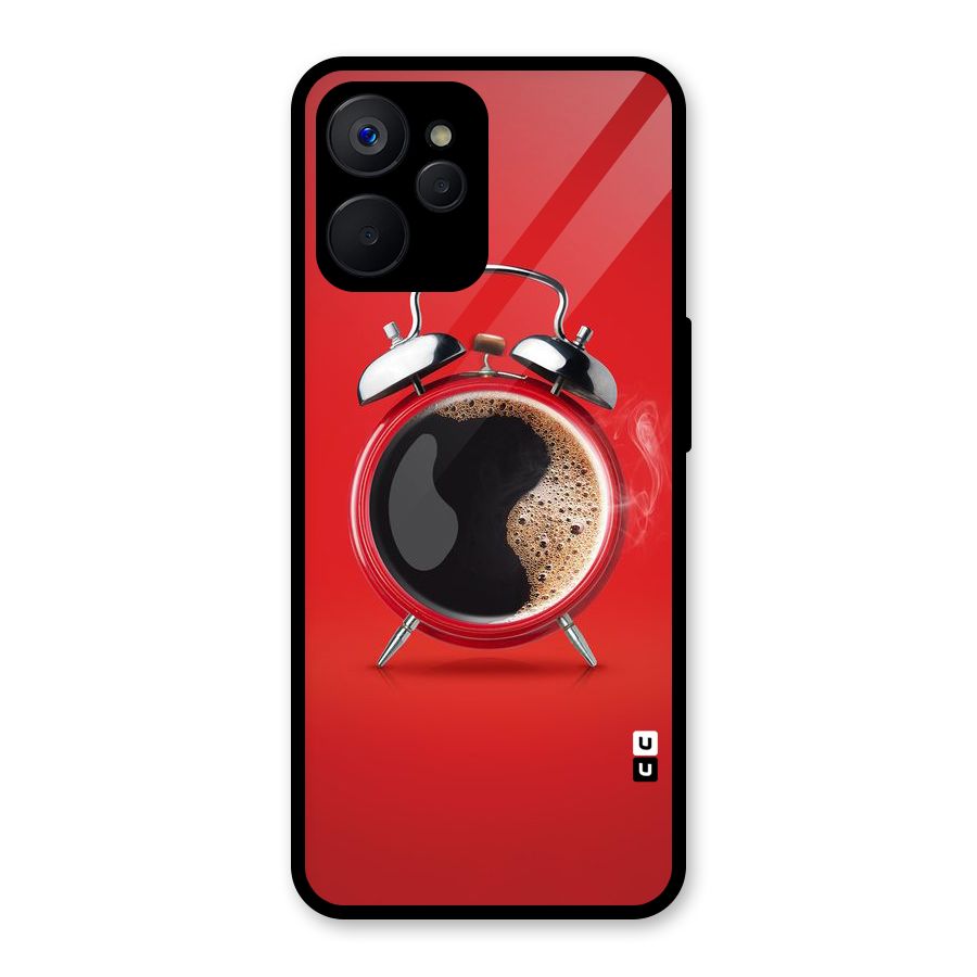 Coffee Clock Glass Back Case for Realme 9i 5G