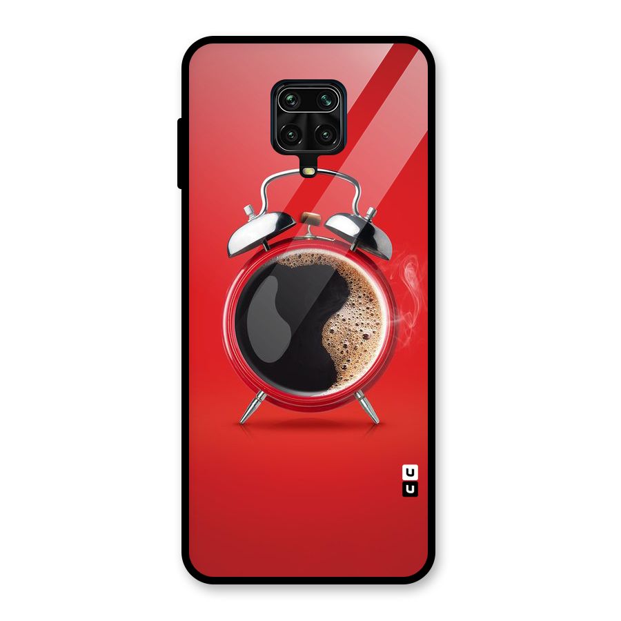 Coffee Clock Glass Back Case for Redmi Note 9 Pro Max