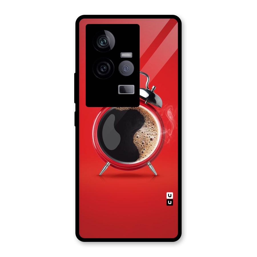 Coffee Clock Glass Back Case for Vivo iQOO 11 5G