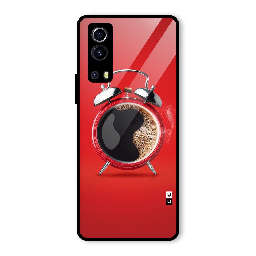 Coffee Clock Glass Back Case for Vivo iQOO Z3