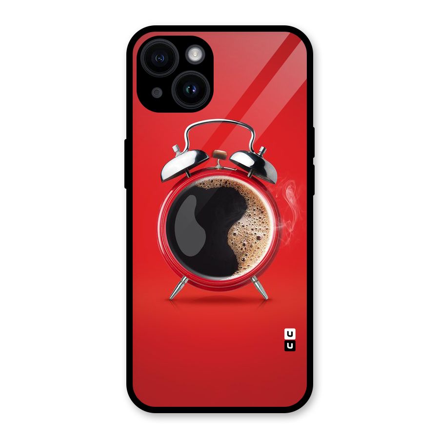 Coffee Clock Glass Back Case for iPhone 14
