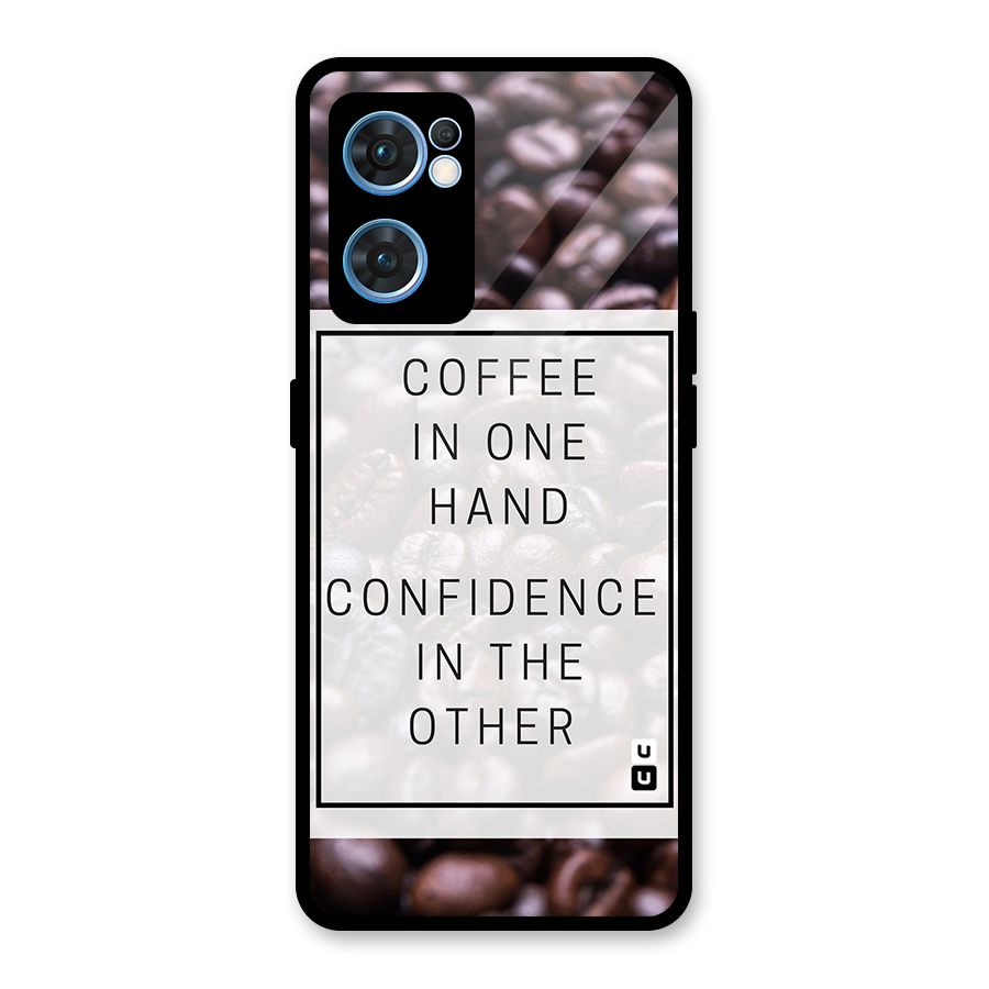 Coffee Confidence Quote Glass Back Case for Oppo Reno7 5G