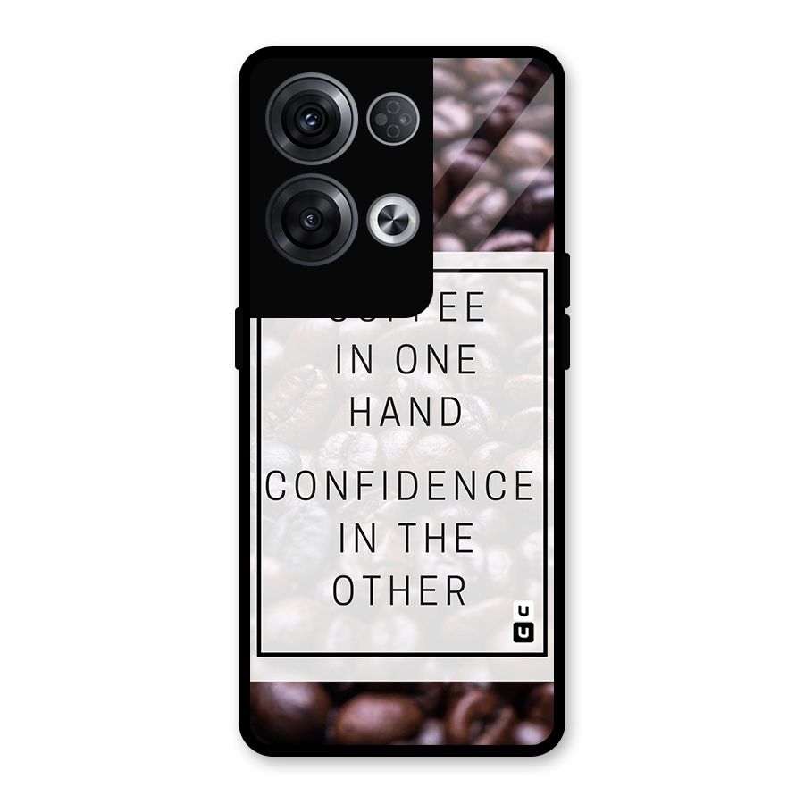Coffee Confidence Quote Glass Back Case for Oppo Reno8 Pro 5G