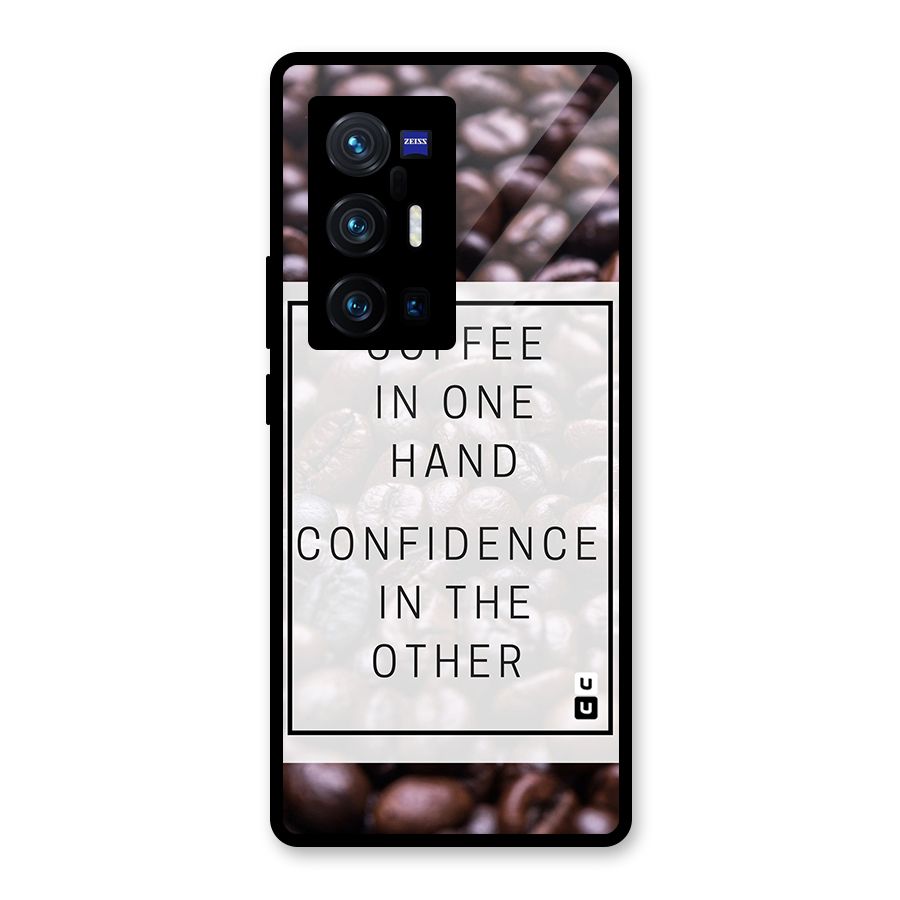 Coffee Confidence Quote Glass Back Case for Vivo X70 Pro Plus