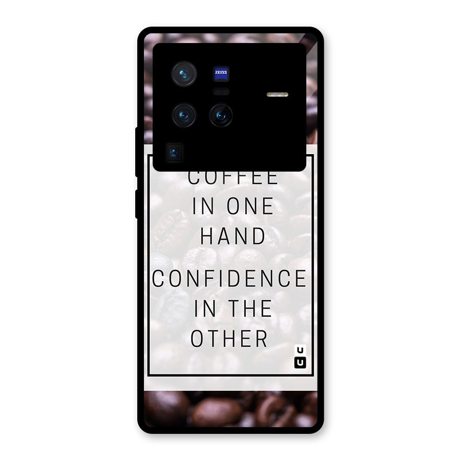 Coffee Confidence Quote Glass Back Case for Vivo X80 Pro