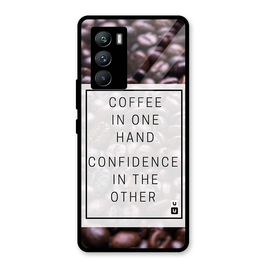 Coffee Confidence Quote Glass Back Case for Vivo iQOO 9 SE