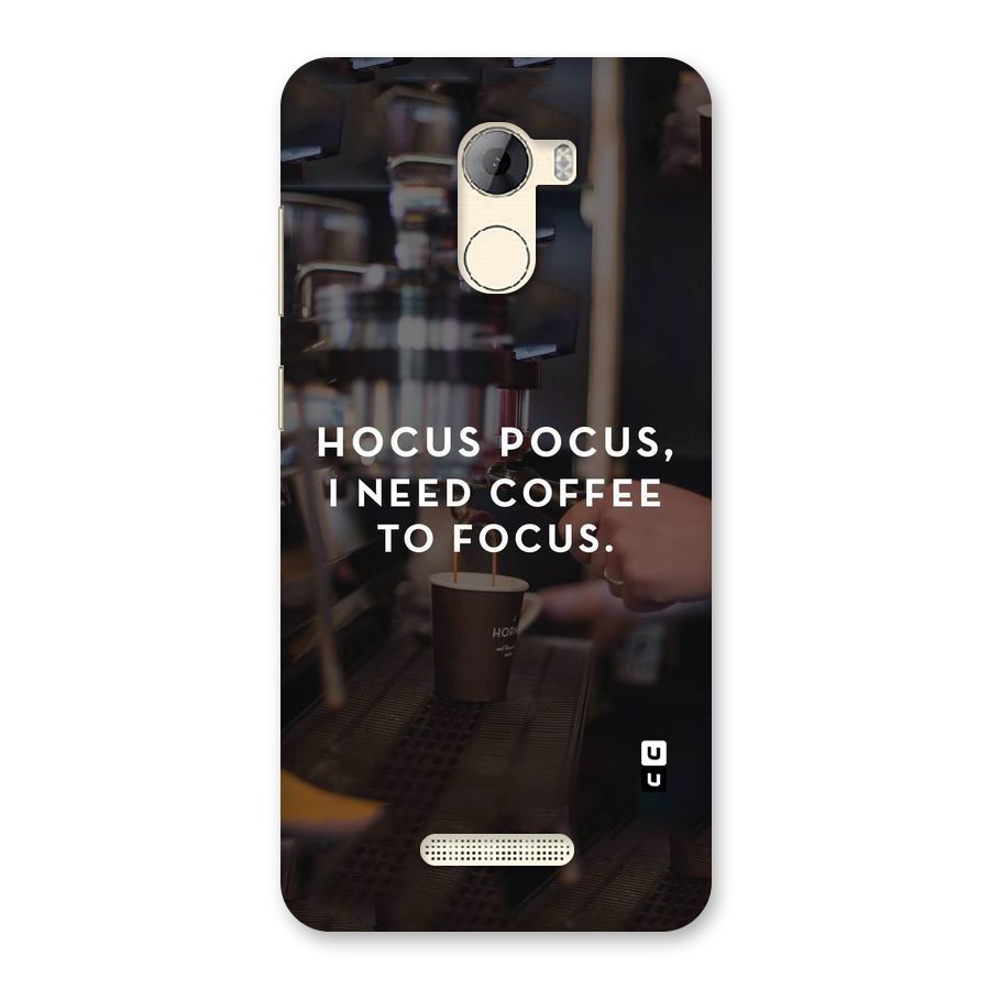 Coffee Focus Back Case for Gionee A1 LIte
