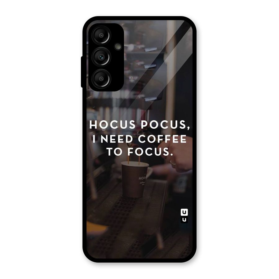 Coffee Focus Glass Back Case for Galaxy A14 5G