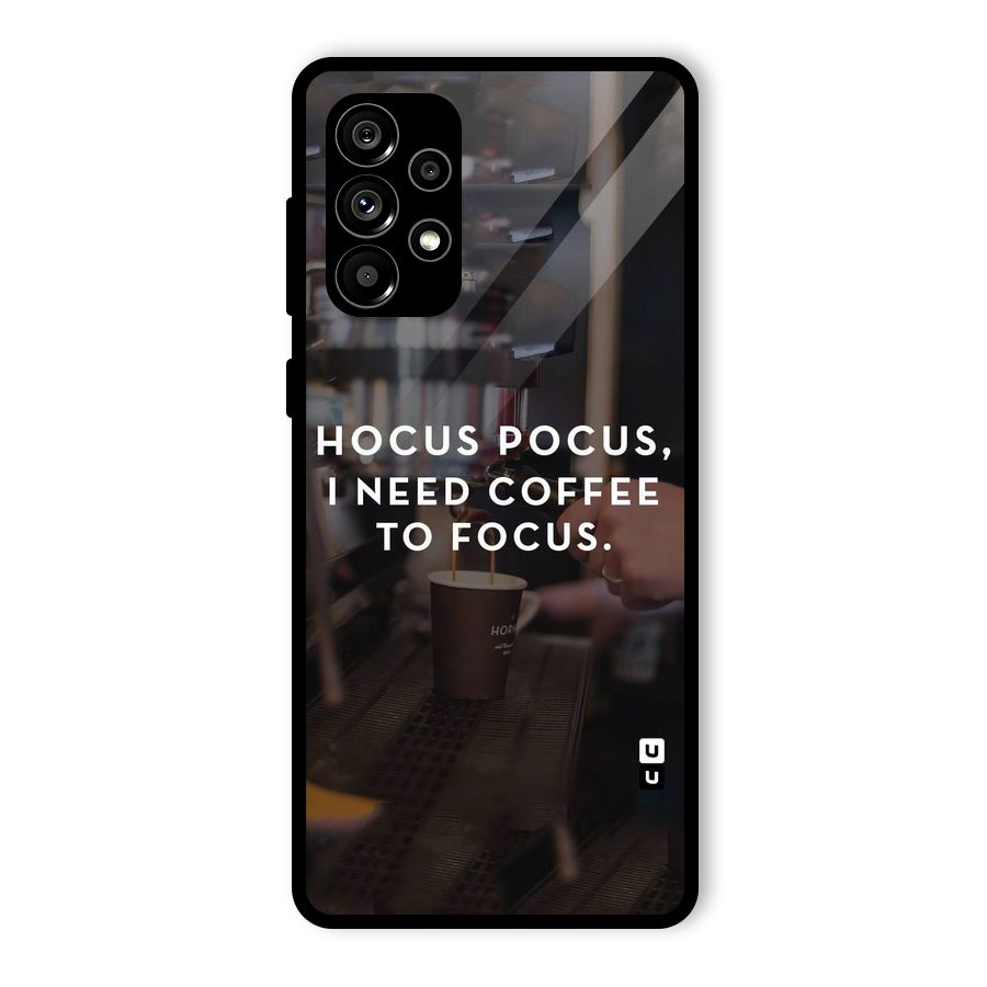 Coffee Focus Glass Back Case for Galaxy A73 5G