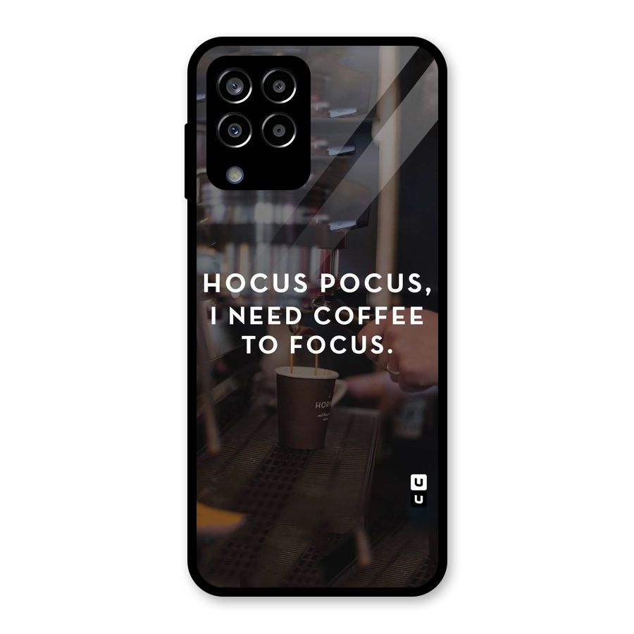 Coffee Focus Glass Back Case for Galaxy M33