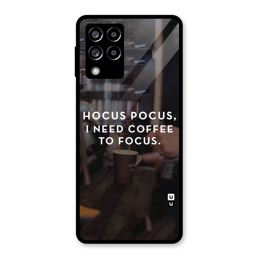 Coffee Focus Glass Back Case for Galaxy M53 5G